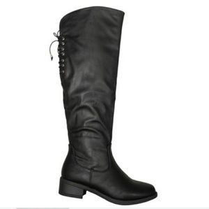 Faux Leather Knee-high boots